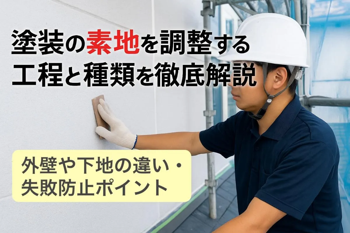 塗装の素地を調整する工程と種類を徹底解説｜外壁や下地の違い・失敗防止ポイント