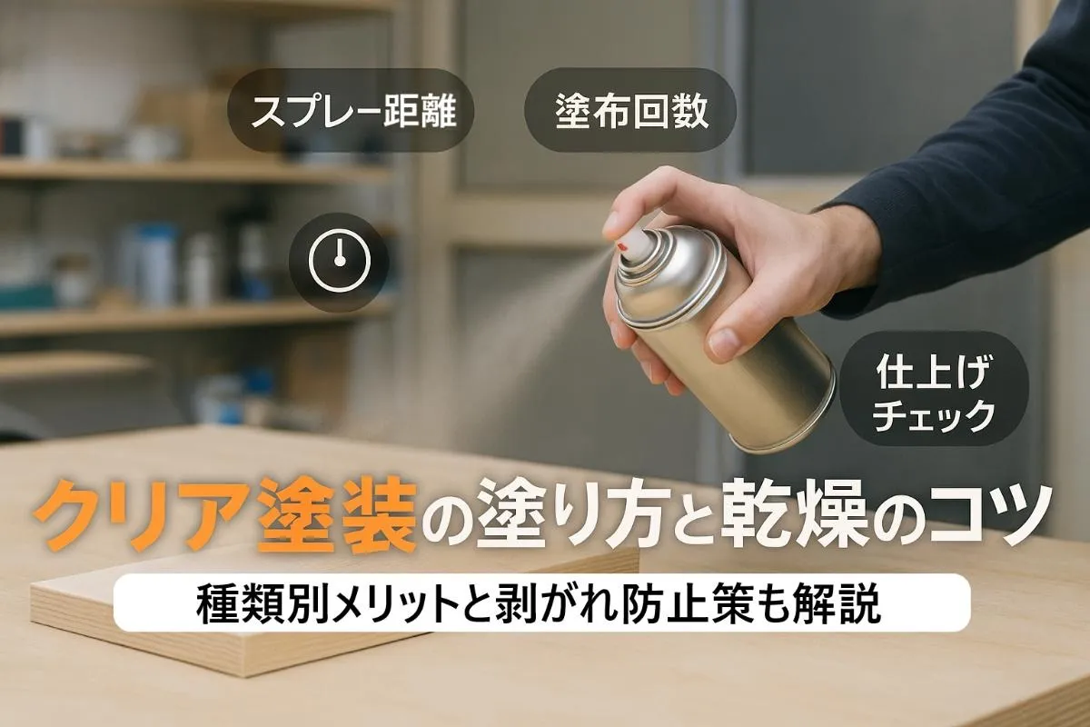 クリア塗装を正しく塗る方法と乾燥時間のコツ！種類別メリットと剥がれ防止策も解説